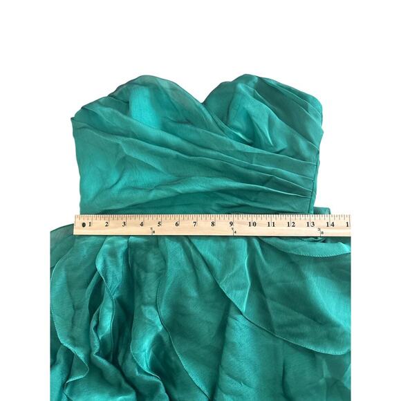 Vintage Jim Hjelm Occasion Green Strapless Dress Sz 2 - Picture 7 of 9